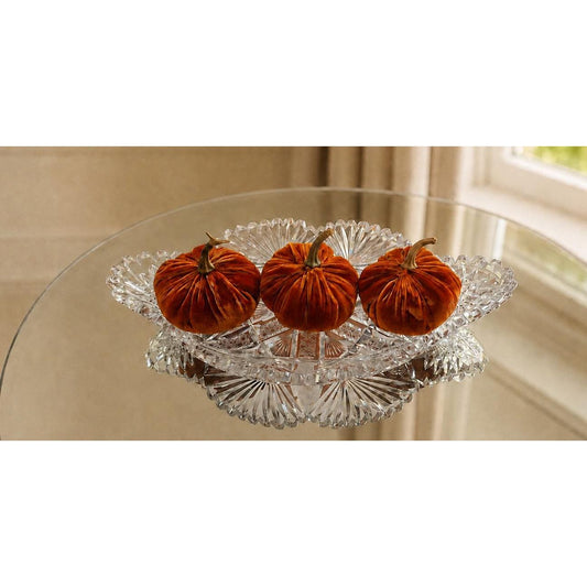 SET 3 MINI Harvest Burnt Orange Silk Velvet Pumpkins, Cozy Home Decor, Fall Wedding, Thanksgiving, Seasonal Modern Decor,Luxury Autumn Table