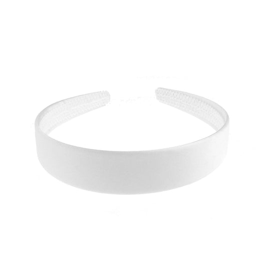 White GIRLS School Uniform Birthday Party Wedding Flower Girl Special Occasion Hair Accessories Plain Satin 2.5cm Short Long Hair Headband Alice Band Hairband