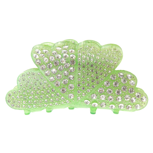 Sparkly Women Girls Jeweled Crystal Diamante Rhinestone Gems Wave Jaw Clip Octopus Clamp Grip Bridal Wedding Party Styling Fine Thin Hair Accessories Butterfly Claw Hearts