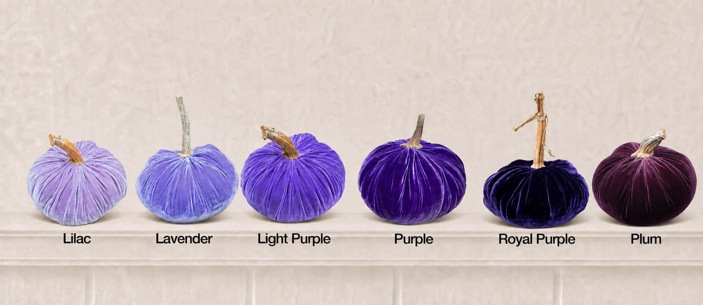 Set of 3 MINI Dark Green Blue Purple Silk Velvet Pumpkins, Autumn Table Decor, Fall Wedding, Thanksgiving, Best Selling Item