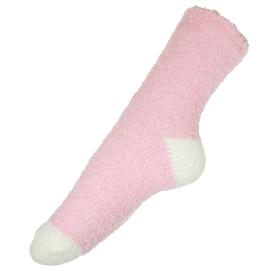 Womens Girls Feather Thick Fluffy Fuzzy Plush Funny Thermal Soft Warm Winter Cosy Sleep Bed Fun Novelty Slipper Stripy Striped Polka Dot Plain Solid Socks Birthday Christmas Gift Idea For Her 4-7 UK