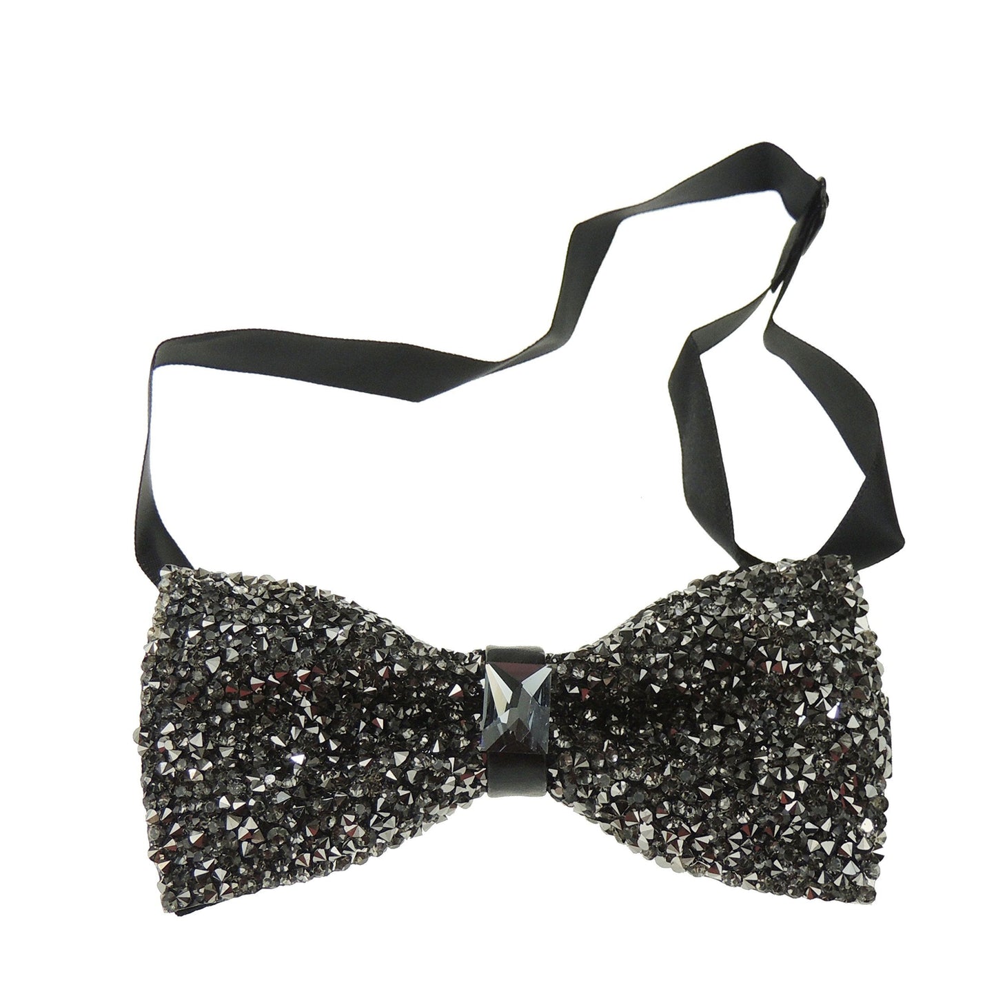 Men Diamante Beaded Encrusted Sparkly Evening Formal Wedding Black Tie Bow Tie