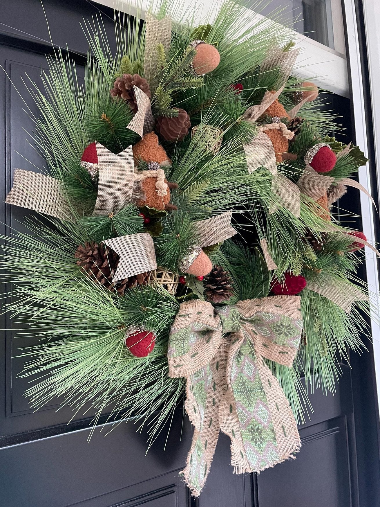 Traditional Wreath, Farmhouse Wreath, Green Wreath, Luxury Christmas Wreath, Christmas Decor, Christmas Decoration, Home Decor, Door Wreath
