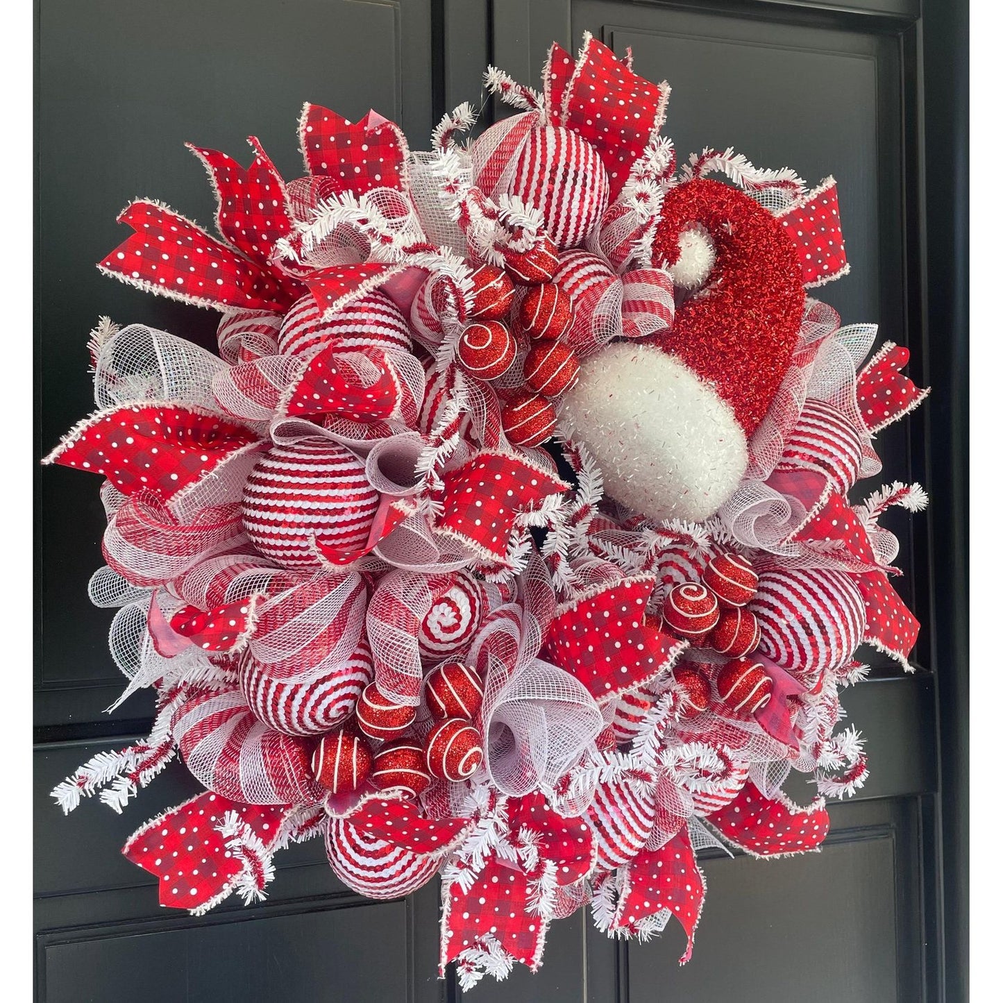 Luxury Christmas Wreath Front Door, Luxury Home Decorations, Red White Xmas, Winter Mantle Decor, Holiday wreath,Advent wreath,Holiday Swag