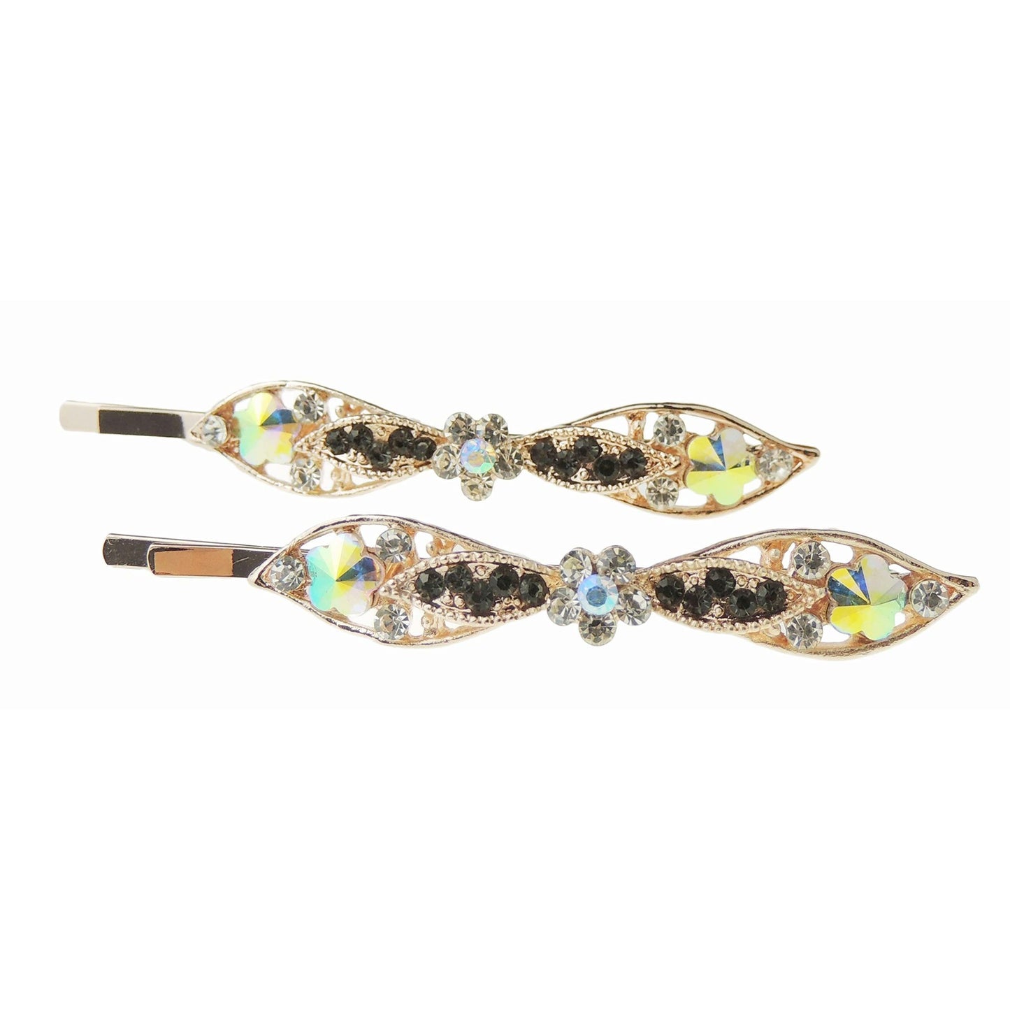 Womens Girls Sparkly Bow Rhinestone Jeweled Crystal Diamante Party Birthday Christmas Bridal Wedding Accessories Slides Hairpin Hair Clips Grips Bobby Pins