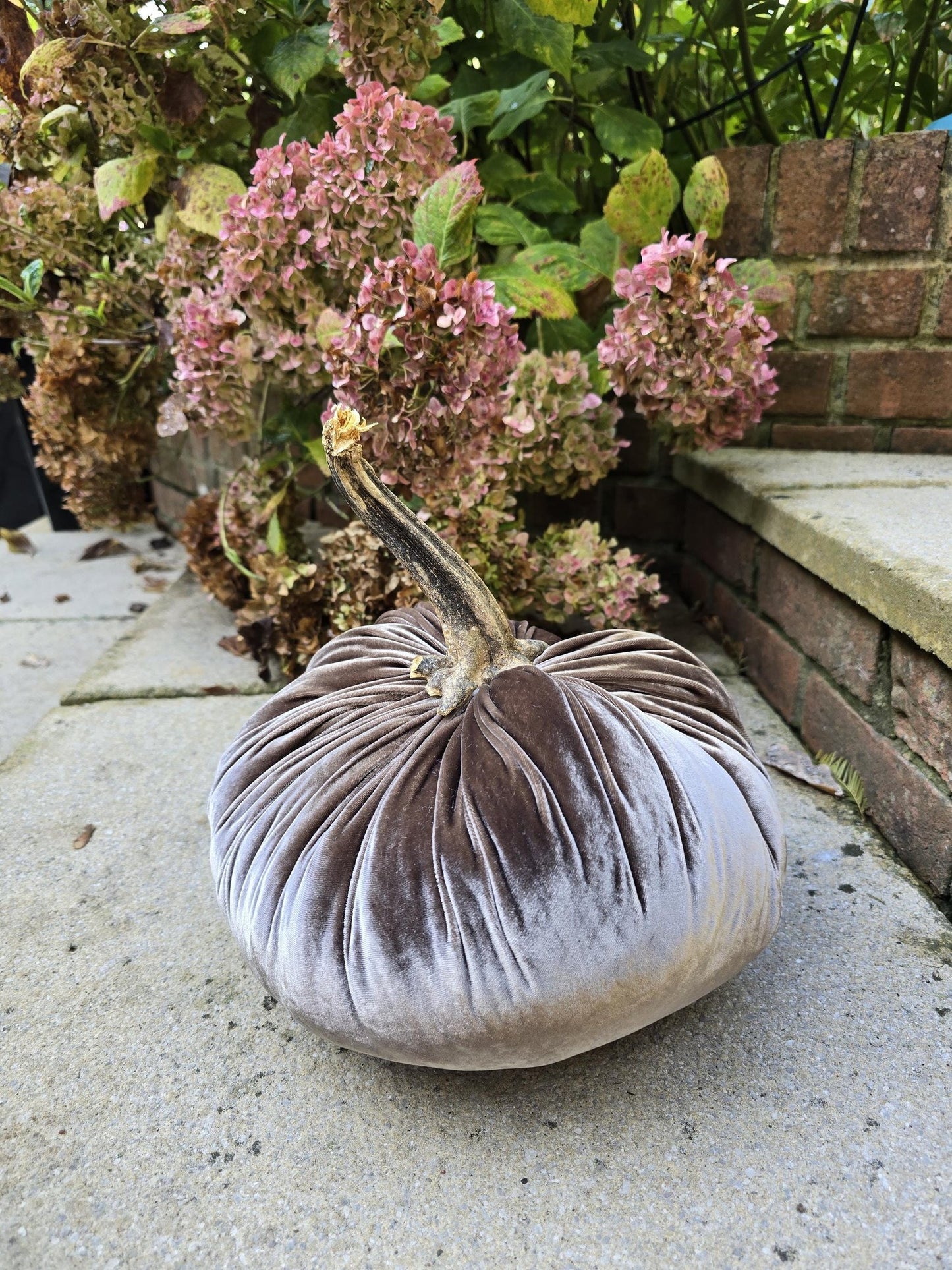 Large Lilac Lavender Silk Velvet Pumpkin Rustic Farmhouse Boho Wedding Easter Thanksgiving Gift Idea Home Modern Handmade Decor Decoration