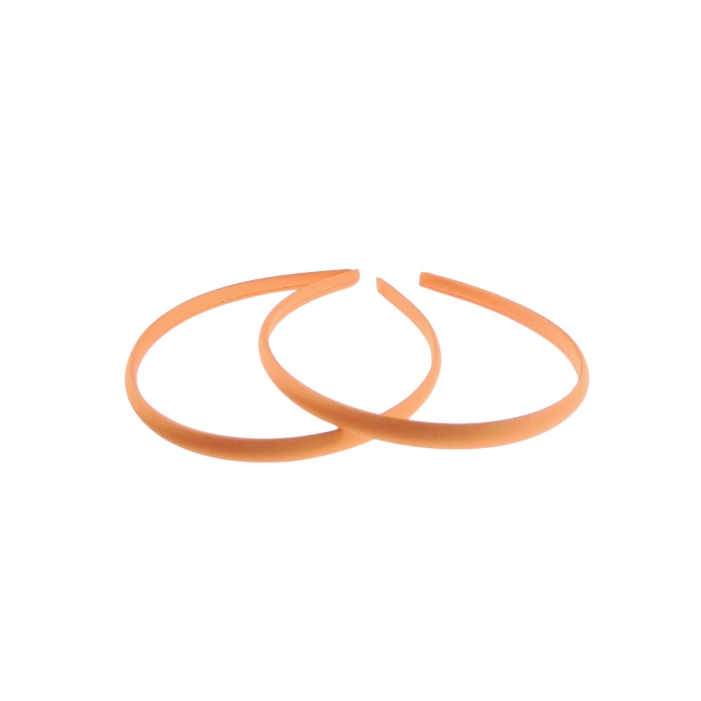 Pair of 2 Slim Thin 1cm Satin Covered Girls Party Satin Plain DIY Alice Headband Hairband Head Hair Band Kids School Uniform (Violet)