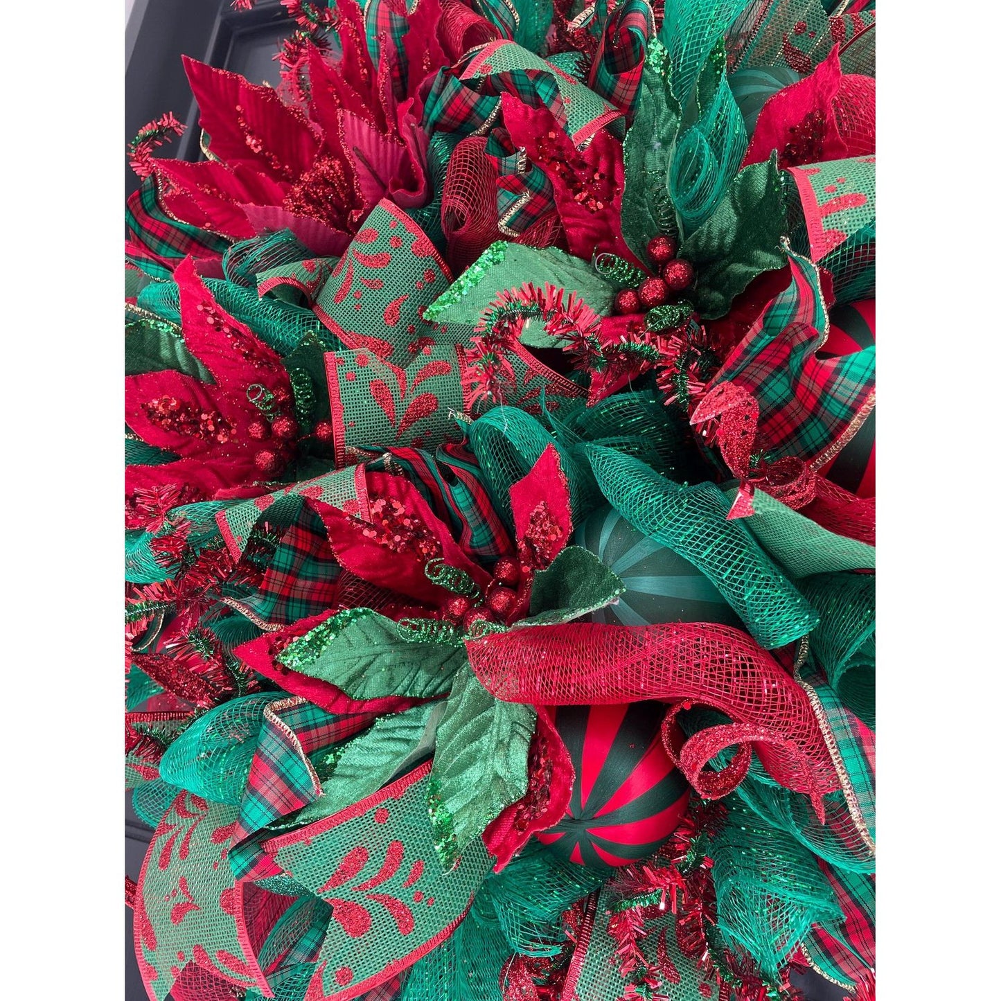 Luxury Christmas Wreath Front Door, Luxury Home Decorations, Red Green Xmas, Winter Mantle Decor, Holiday wreath,Advent wreath,Holiday Swag