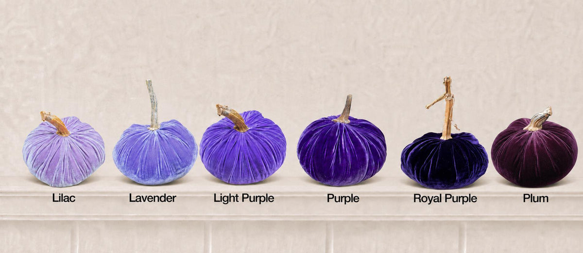Large Lilac Lavender Silk Velvet Pumpkin Rustic Farmhouse Boho Wedding Easter Thanksgiving Gift Idea Home Modern Handmade Decor Decoration