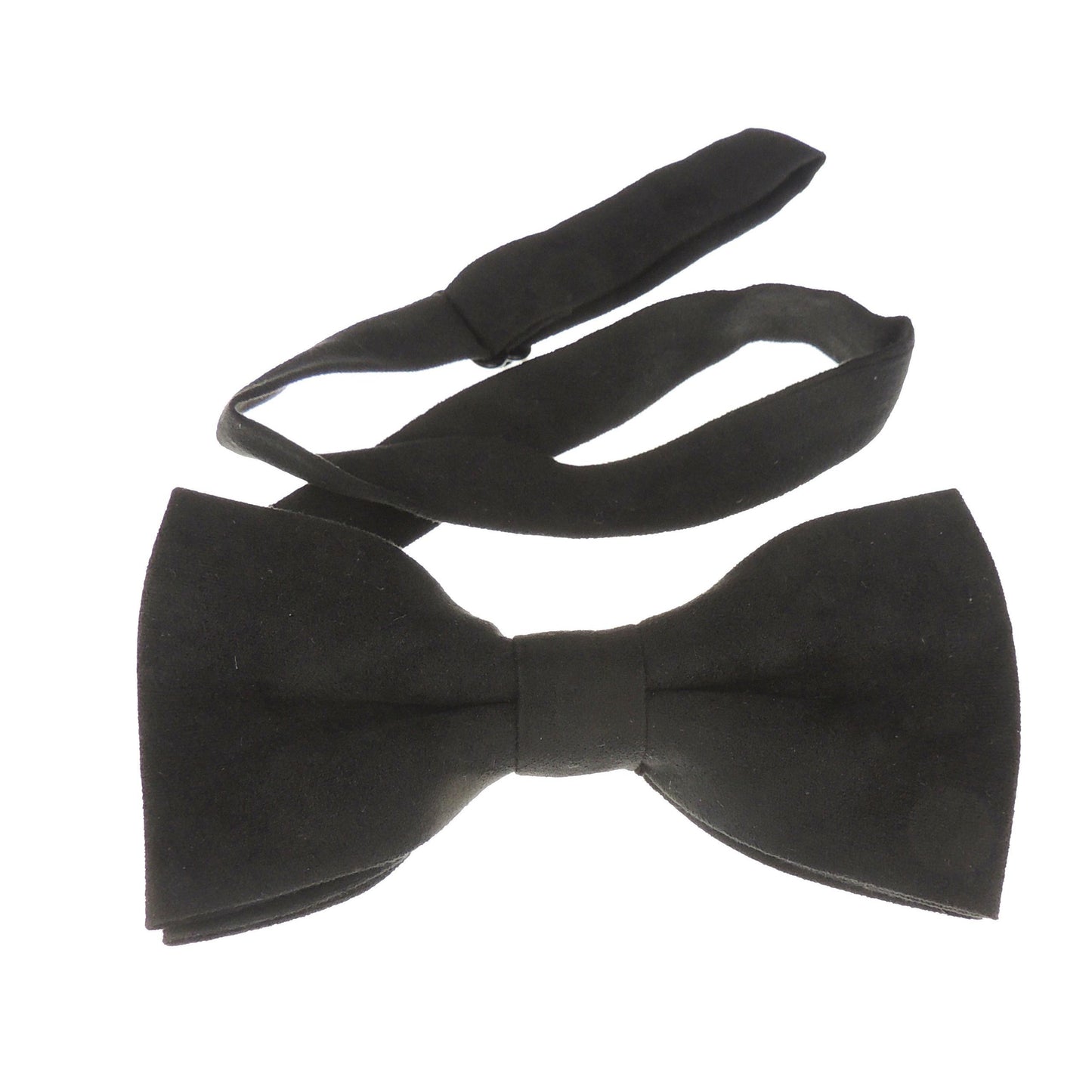 Glamour Girlz Suede Look Mens Adjustable Pre Tied Formal Groom Groomsmen Wedding Evening Best Party Prom Gala Prom Dinner Jacket DJ Dickie Tuxedo Butterfly Solid Plain Bow Tie Bowtie