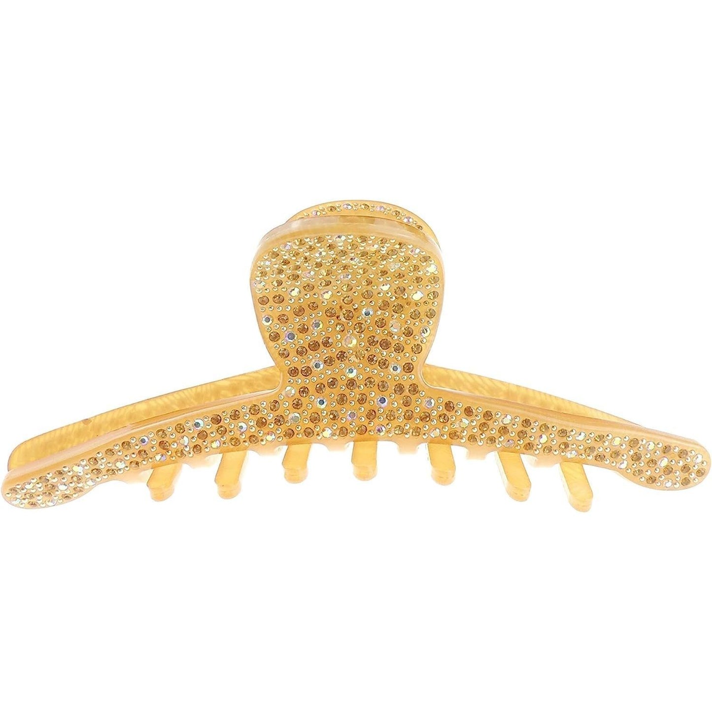 Extra Sparkly Women Girls Crystal Diamante Rhinestone Gems Bridal Wedding Evening Party Styling Thick Long Hair Accessories Butterfly Claw Jaw Clip Octopus Clamp Long 12cm Bow