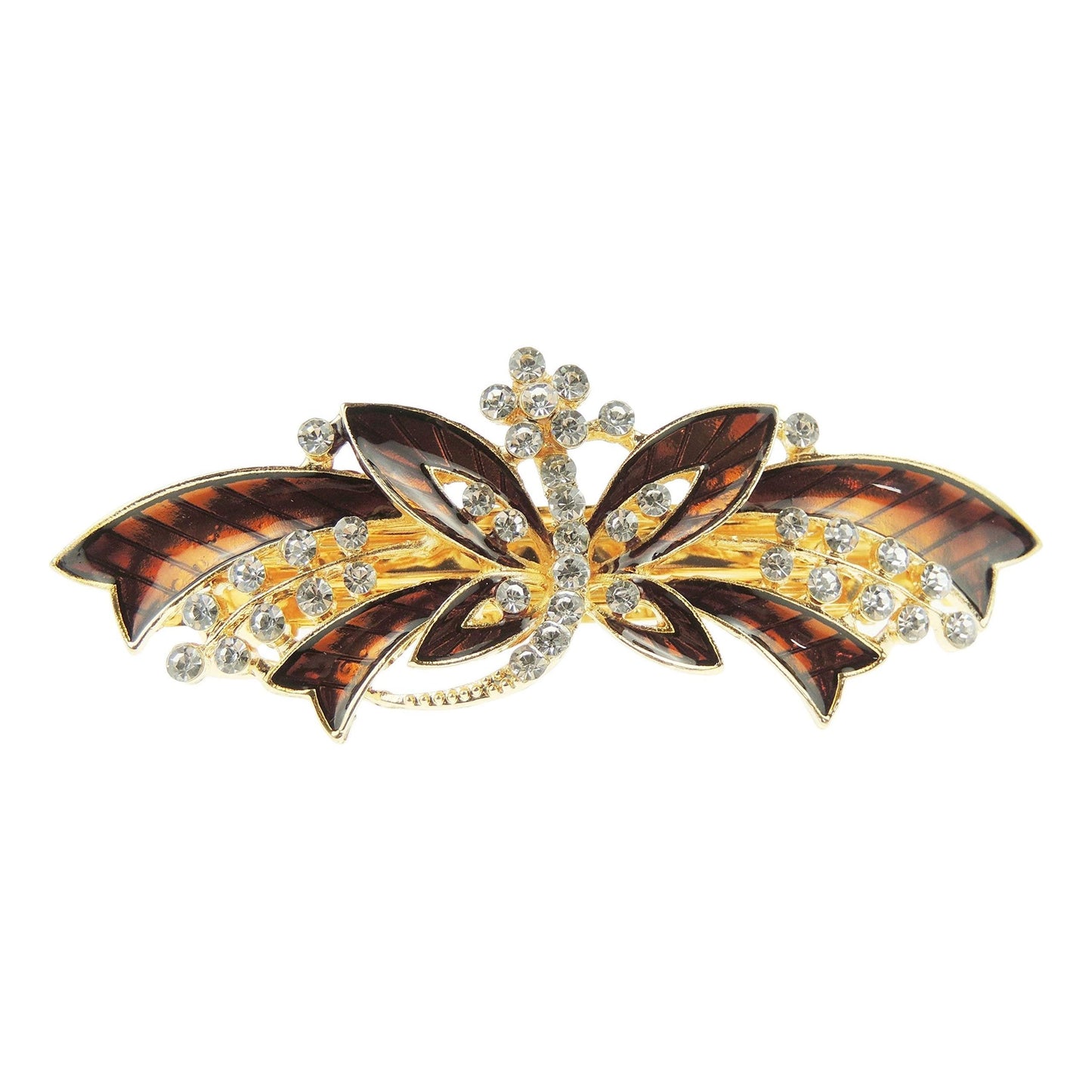 Womens Girls Crystal Rhinestone Diamante Wedding Birthday Party Evening School Ponytail Fine Medium Hair Accessories Occasion Barrette Hairpin Grip French Spring Clip Enamel Butterfly