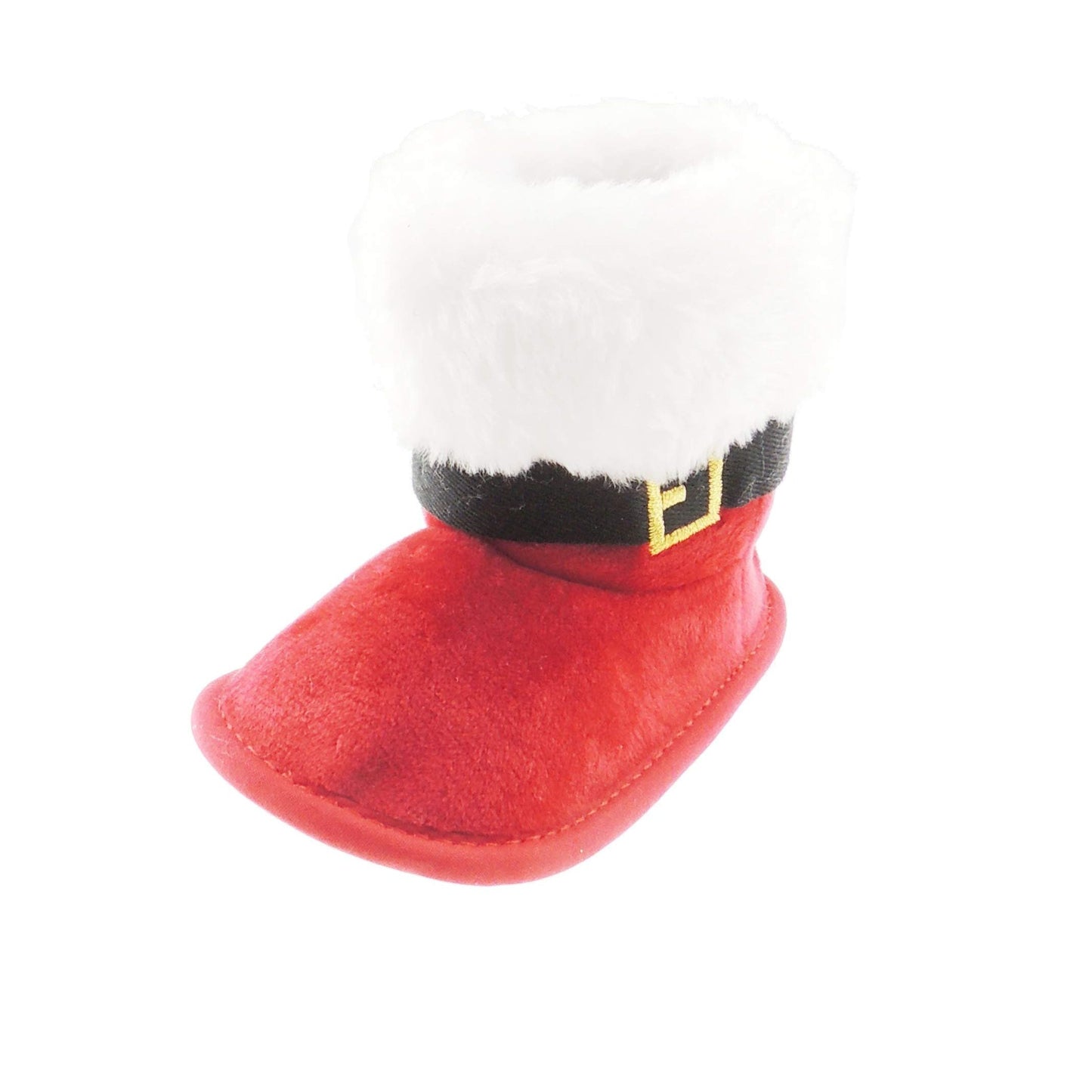 Cute Baby Boys Girls Infant Newborn Babies Kids Crib Pram Winter Fleece Warm Booties Slippers Festive 1st First Christmas Xmas Red White Santa Boot (UK, Age, 3 Months, 6 Months)