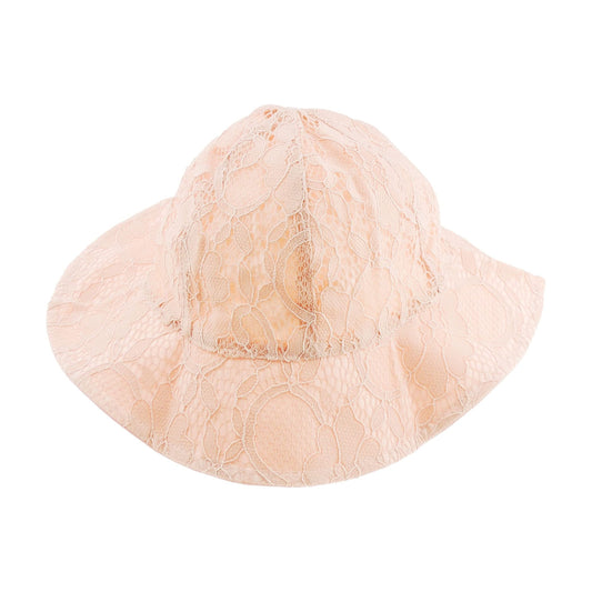 Glamour Girlz Cute Baby Girls Babies Infant Toddler Newborn Childrens Lace Cotton Sun Hat Beach Bonnet Fisherman Protection Boonie Bush Bucket Beanie Cloche Lace Cap NB 3 6 9 Months (White)